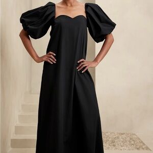 Banana Republic Black Long Sleeve Dress